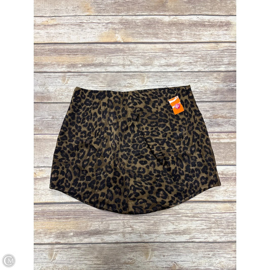 Skirt Mini & Short By Zara In Animal Print, Size: Xl