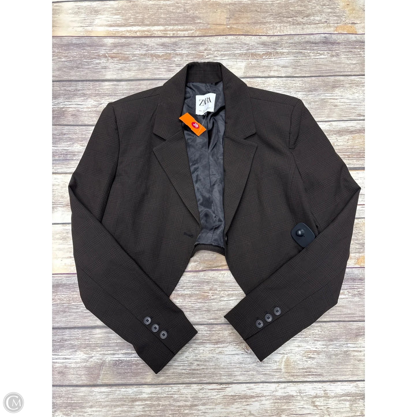 Blazer By Zara In Plaid Pattern, Size: L