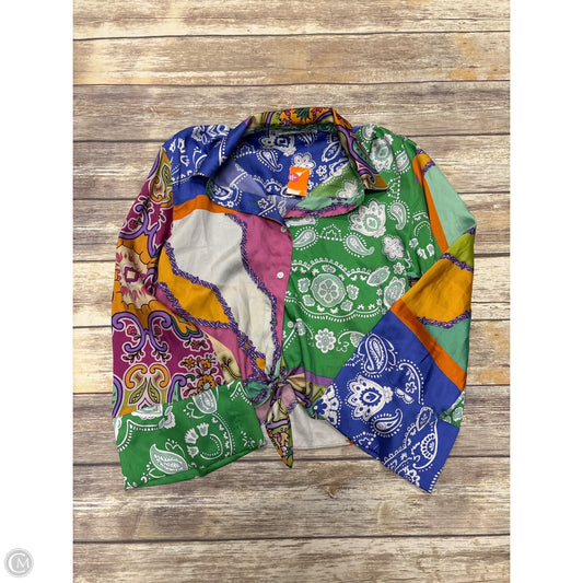 Top Long Sleeve By Zara In Multi-colored, Size: L