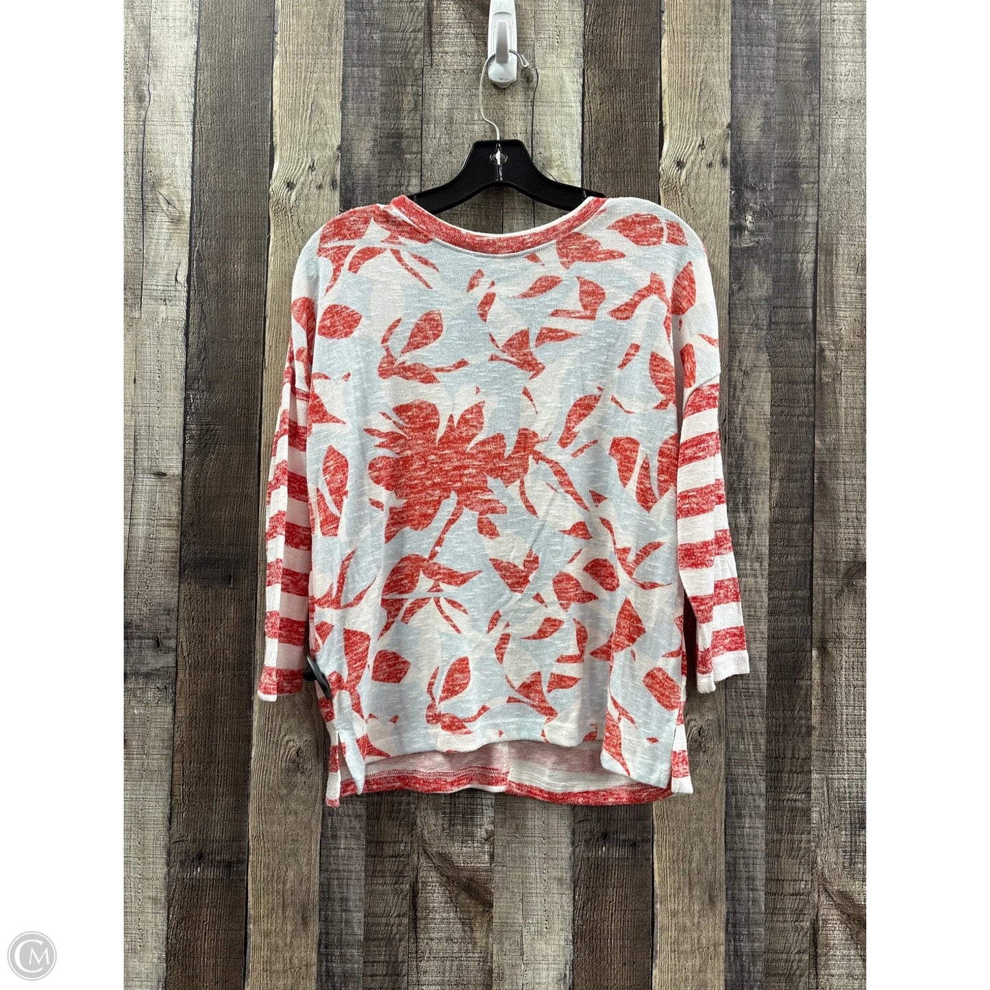 Top 3/4 Sleeve By Cme In Striped Pattern, Size: S