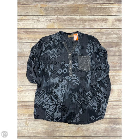 Top Long Sleeve By Cme In Black, Size: Osfm