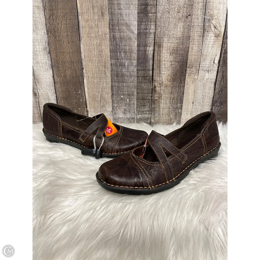 Shoes Heels Wedge By Clarks In Brown, Size: 8.5