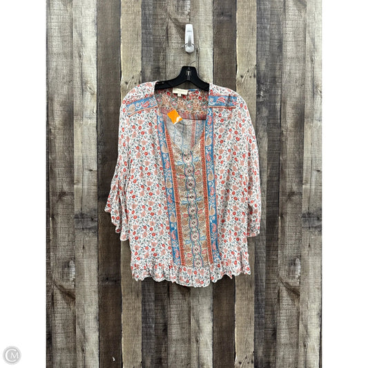 Top Long Sleeve By Cynthia Rowley In Multi-colored, Size: 1x