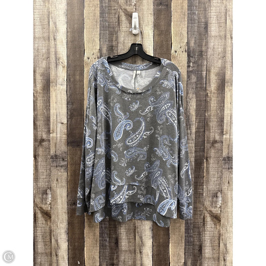 Top Long Sleeve By Cato In Paisley Print, Size: Xl