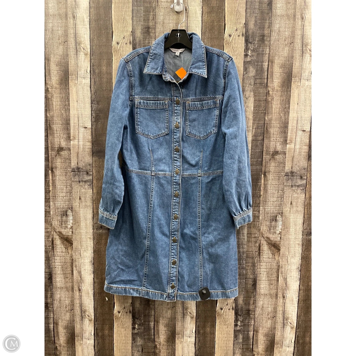 Dress Casual Midi By Ophelia Roe In Blue Denim, Size: L