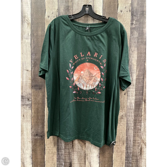 Top Short Sleeve By Shein In Green, Size: 4x