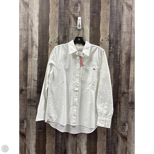 Top Long Sleeve By Vineyard Vines In White, Size: Xs