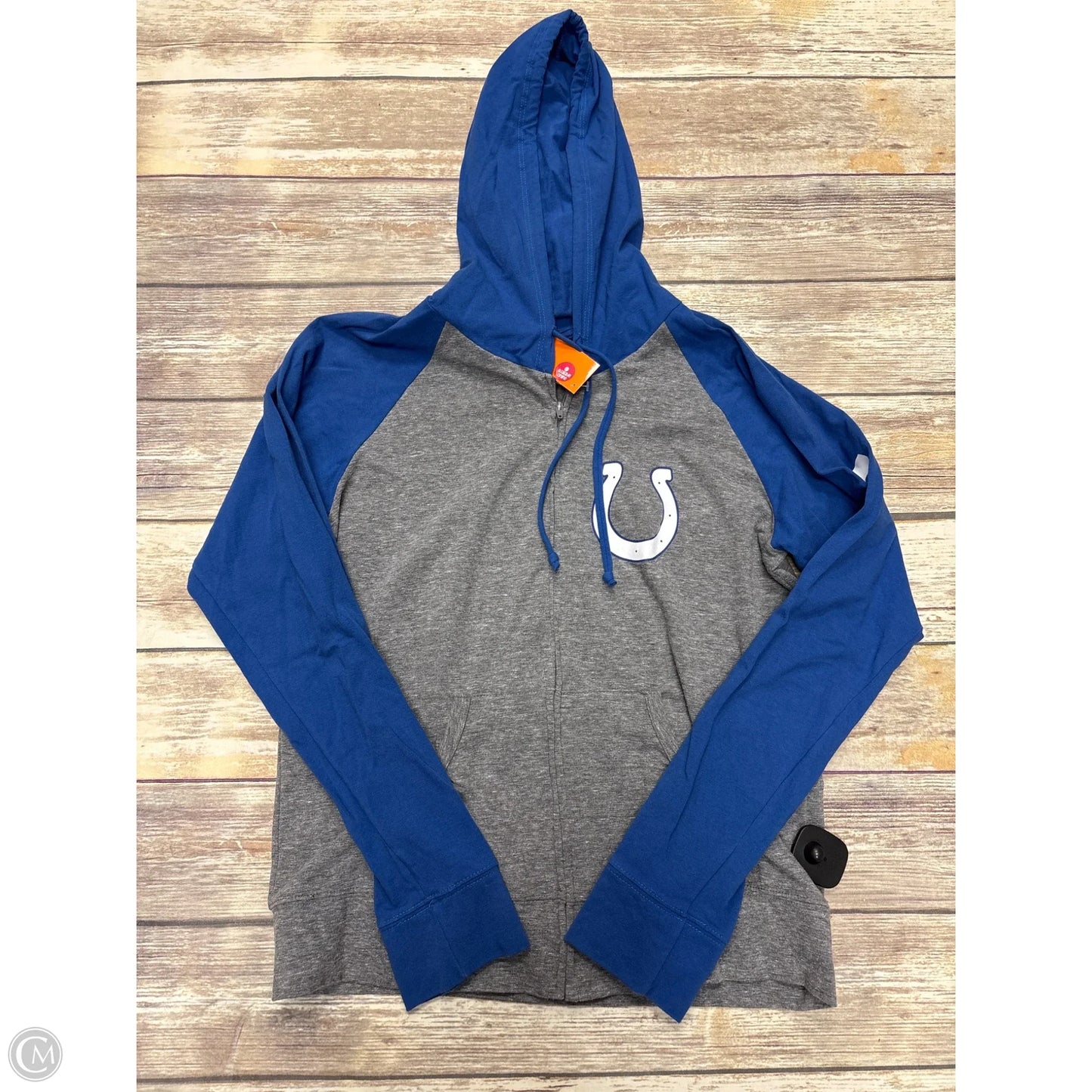 Athletic Jacket By Nfl In Blue & Grey, Size: Xl