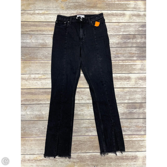 Jeans Straight By Abercrombie And Fitch In Black Denim, Size: 8