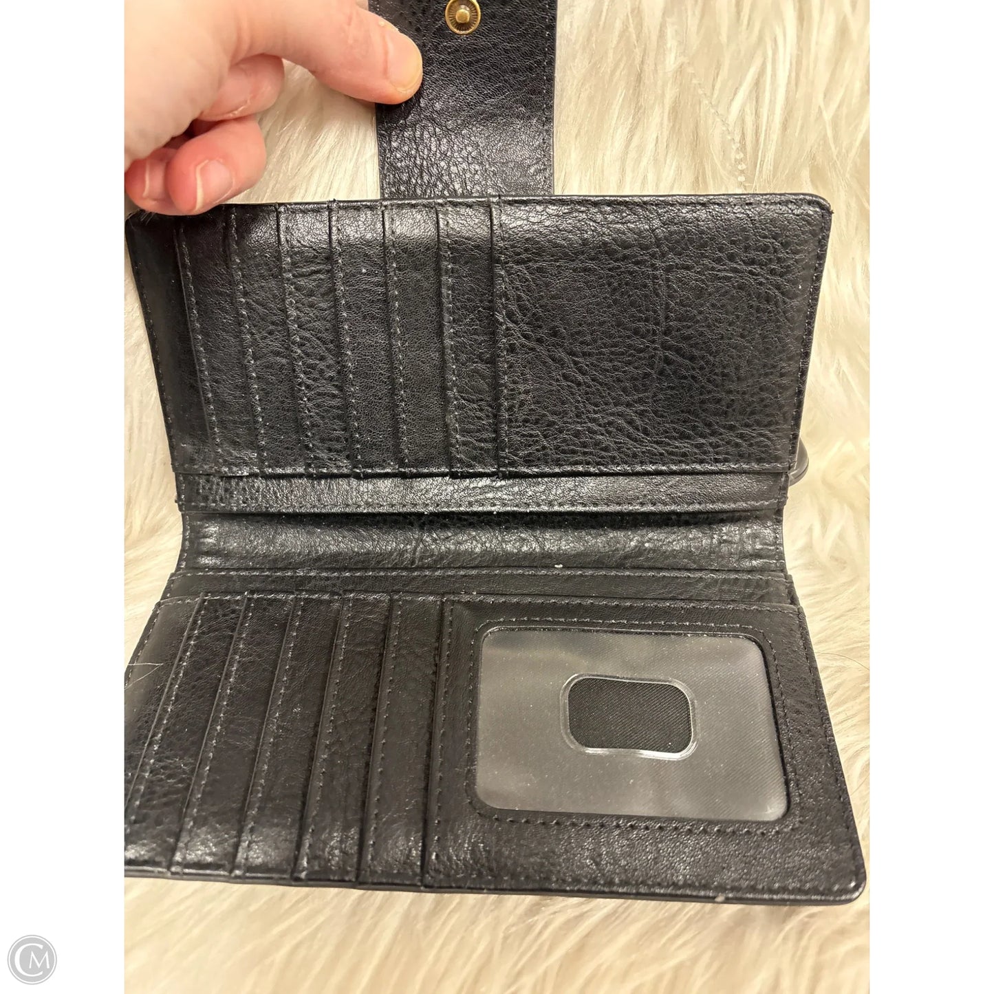 Wallet Leather By Fossil, Size: Medium