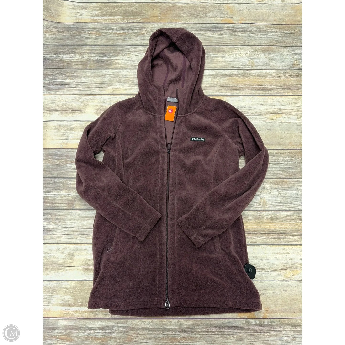 Jacket Fleece By Columbia In Maroon, Size: L