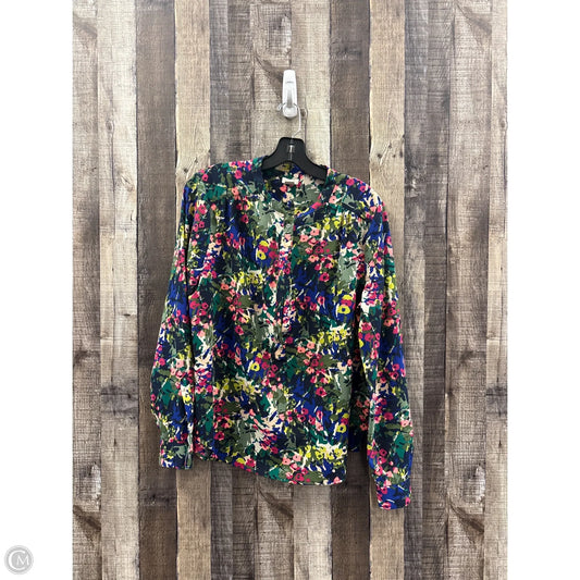 Top Long Sleeve By J. Crew In Floral Print, Size: M