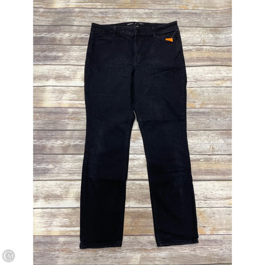 Jeans Straight By Old Navy In Black Denim, Size: 14l