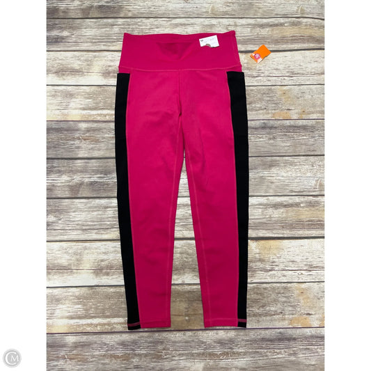 Athletic Leggings By Xersion In Black & Pink, Size: M