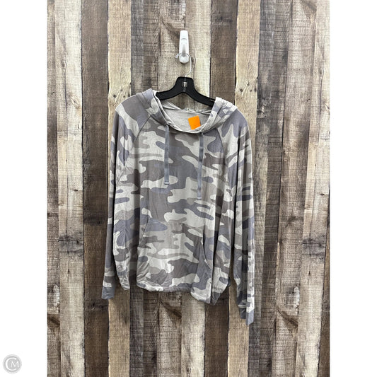 Top Long Sleeve By Natural Reflections In Camouflage Print, Size: L