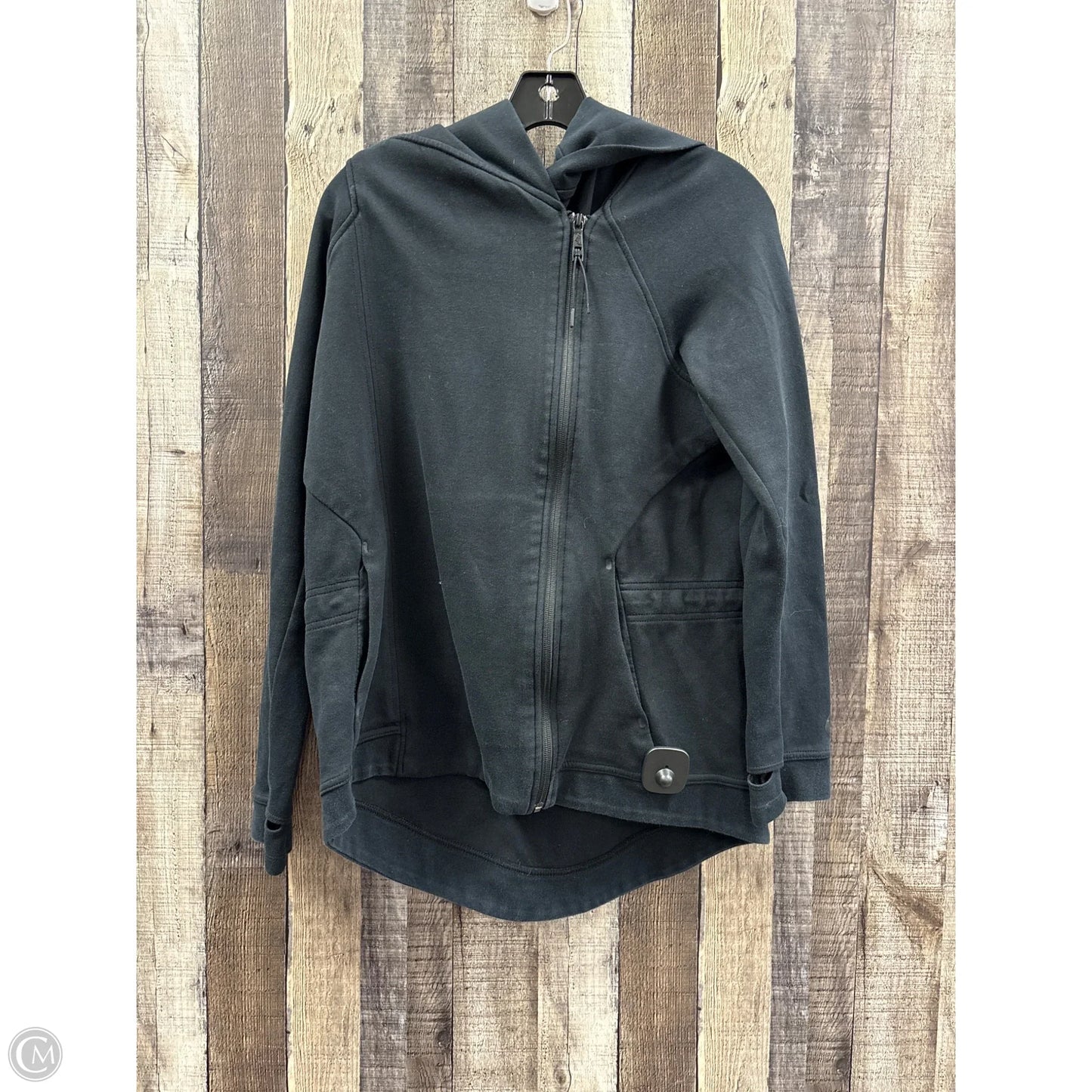 Athletic Jacket By Nike In Black, Size: M