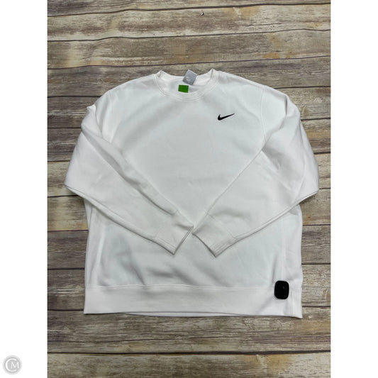 Athletic Sweatshirt Crewneck By Nike In White, Size: Xxl