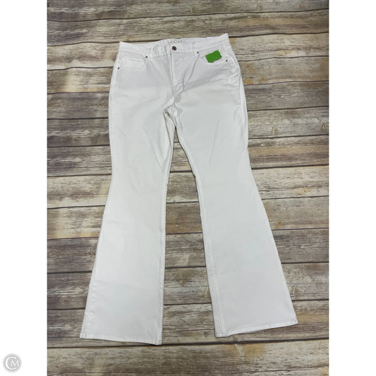 Jeans Flared By White House Black Market In White Denim, Size: 14