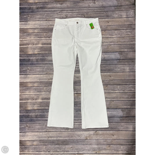 Jeans Flared By White House Black Market In White Denim, Size: 14
