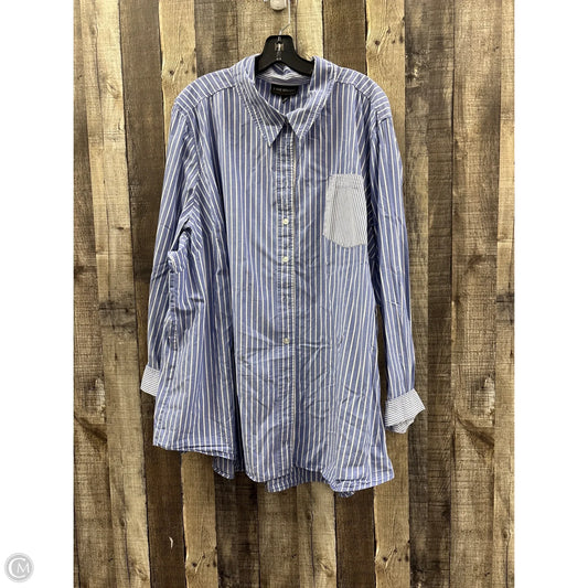 Top Long Sleeve By Lane Bryant In Striped Pattern, Size: 4x