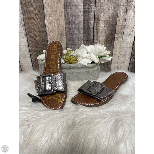Sandals Flats By Sam Edelman In Silver, Size: 9
