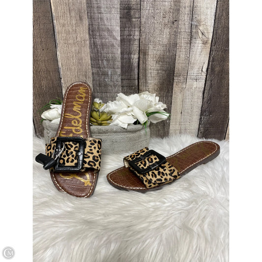 Sandals Flats By Sam Edelman In Animal Print, Size: 9