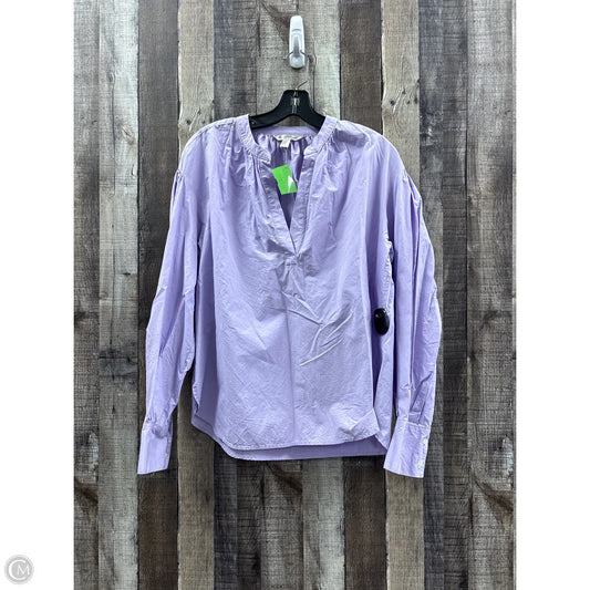 Top Long Sleeve Basic By Banana Republic In Purple, Size: S