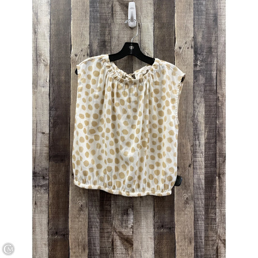 Top Sleeveless By Loft In Polkadot Pattern, Size: S