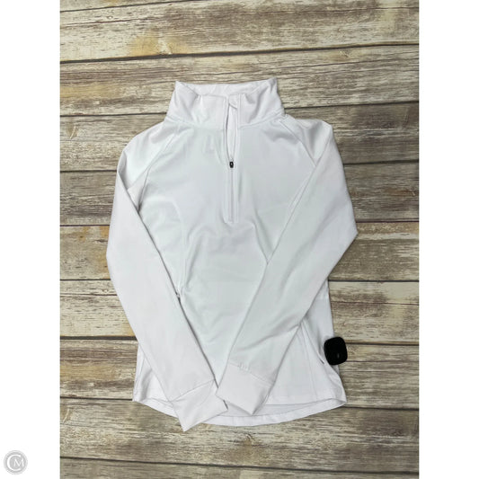 Athletic Top Long Sleeve Collar By Cme In White, Size: S