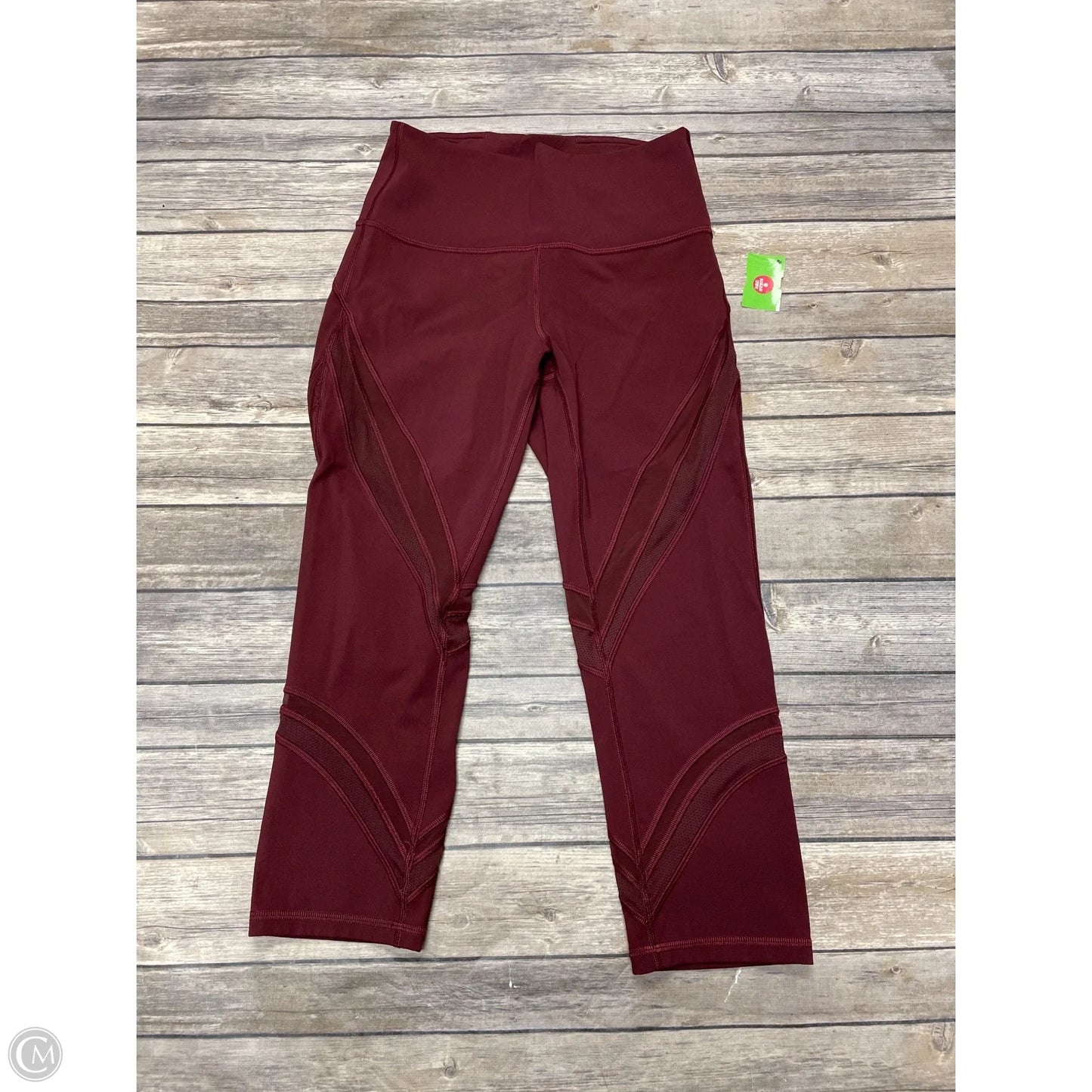 Athletic Leggings By Lululemon In Maroon, Size: 6