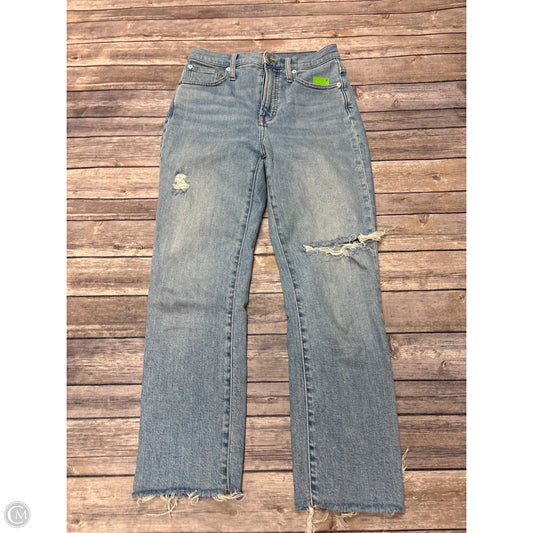 Jeans Straight By Madewell In Blue Denim, Size: 0