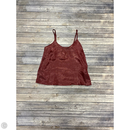Top Sleeveless By Mystree In Maroon, Size: S