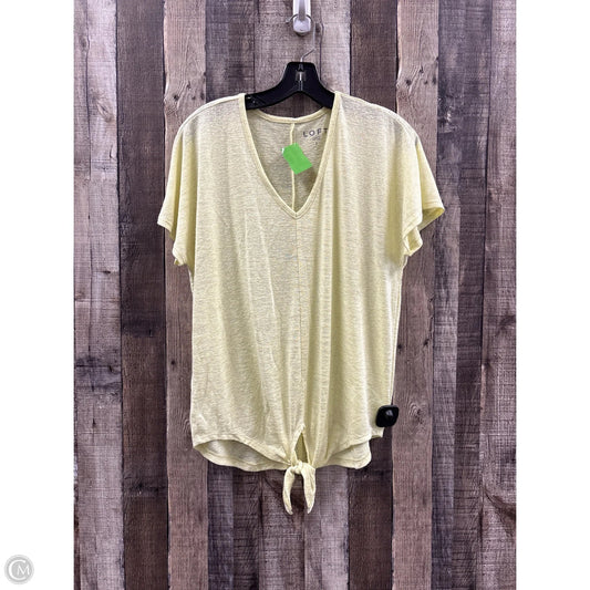 Top Sleeveless By Loft In Yellow, Size: S