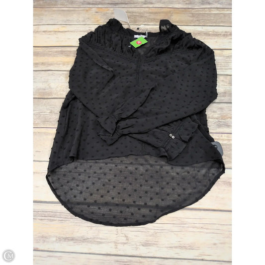 Top Long Sleeve By Lush In Black, Size: M