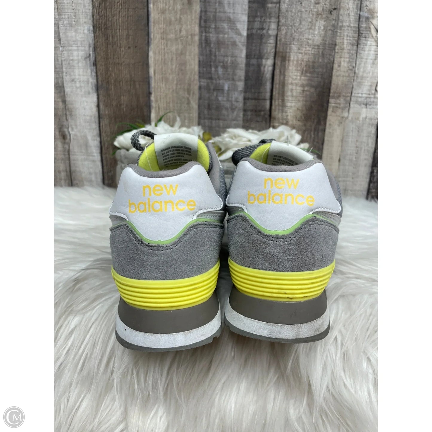 Shoes Athletic By New Balance In Grey & Yellow, Size: 10.5