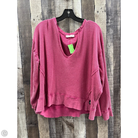 Top Long Sleeve By We The Free In Pink, Size: Xs