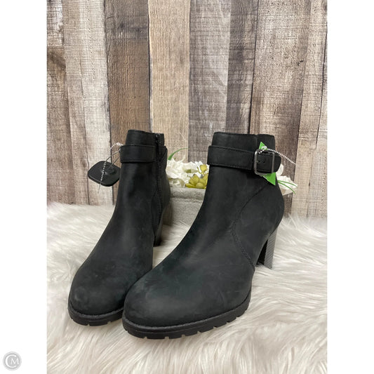 Boots Ankle Heels By Clarks In Black, Size: 7.5