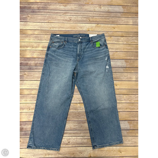 Jeans Boyfriend By American Eagle In Blue Denim, Size: 18