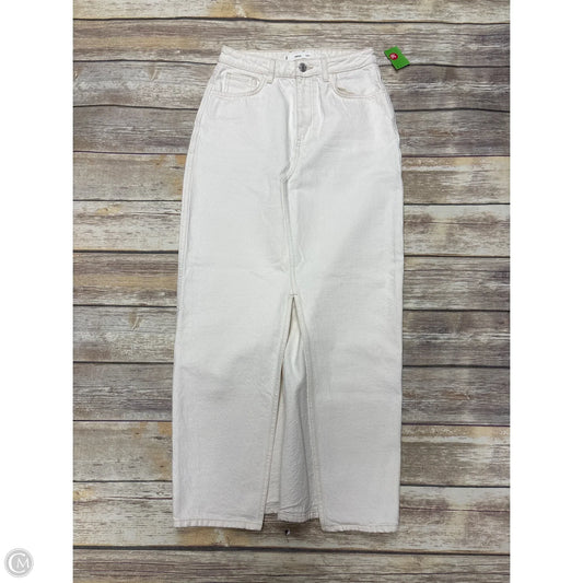 Skirt Maxi By Mng In Cream Denim, Size: S