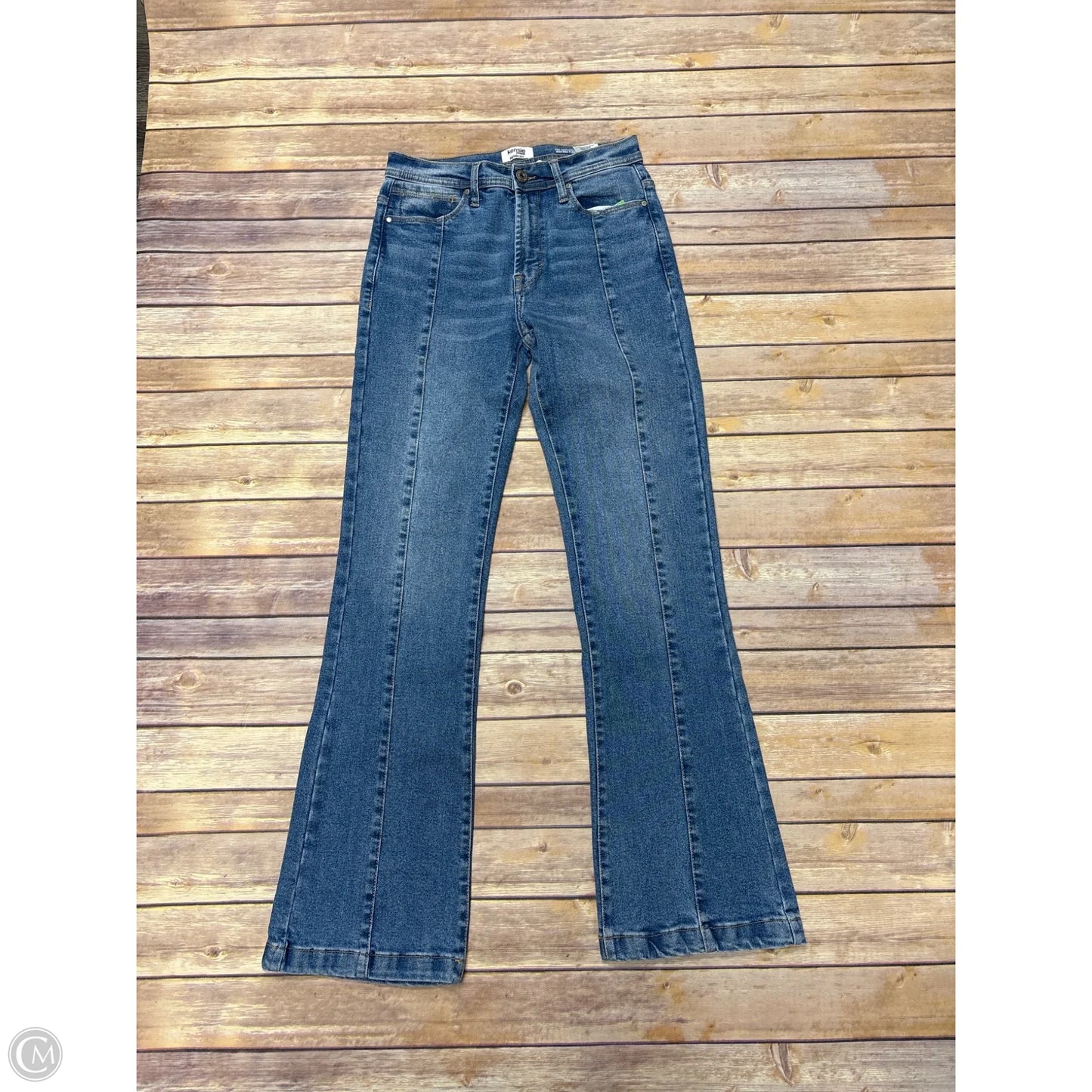 Jeans Flared By Kensie In Blue Denim, Size: 4