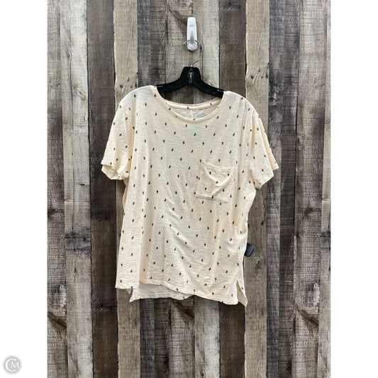 Top Short Sleeve Basic By Old Navy In Peach, Size: L