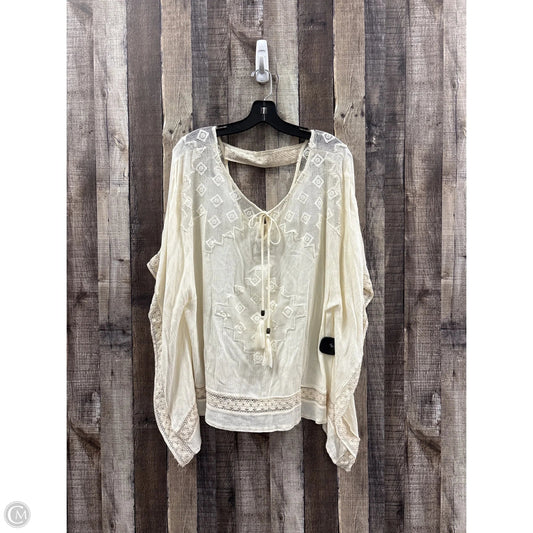Top Short Sleeve By Knox Rose In Beige, Size: M