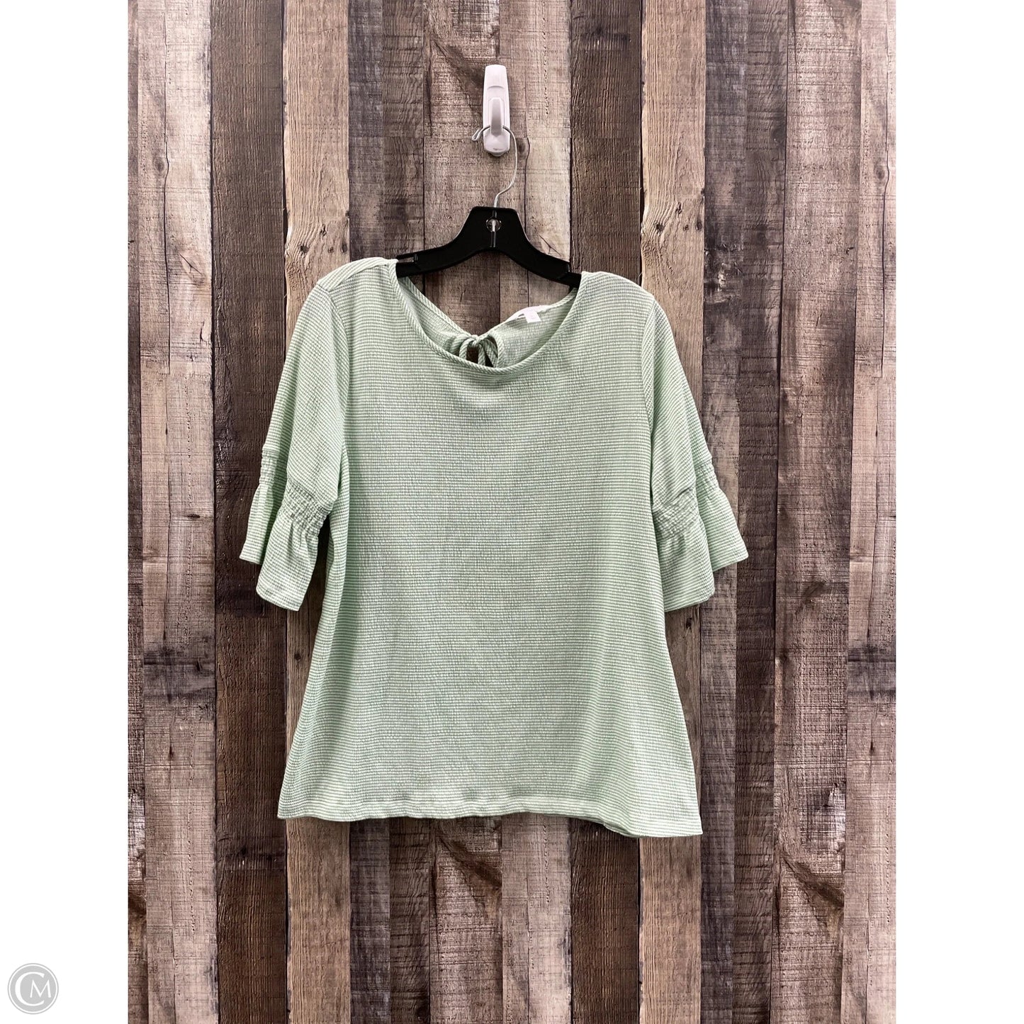 Top Short Sleeve By Lc Lauren Conrad In Striped Pattern, Size: L