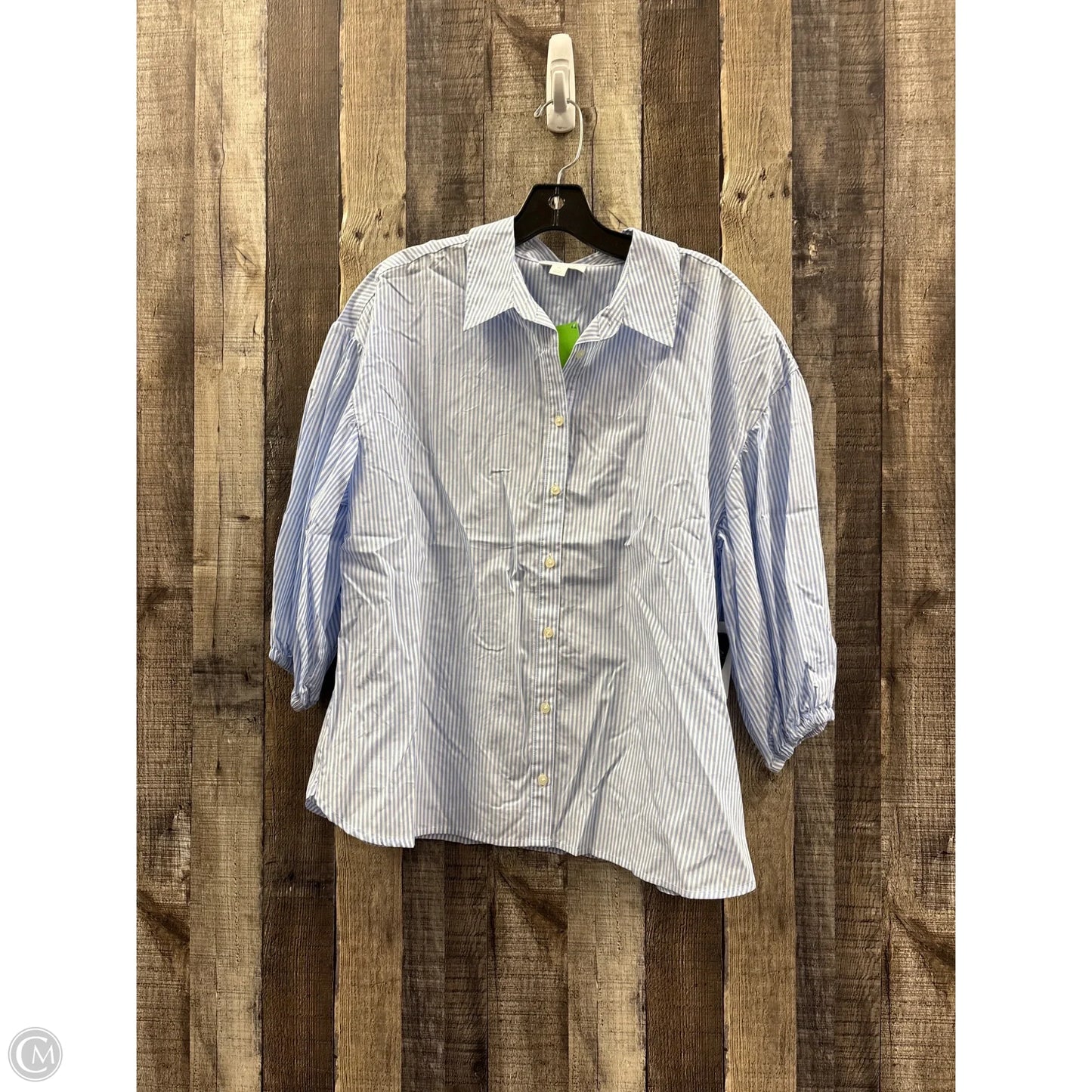 Top Short Sleeve By Charter Club In Striped Pattern, Size: Lp