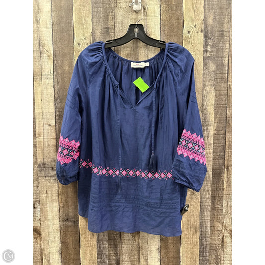 Top Long Sleeve By Vineyard Vines In Navy, Size: S