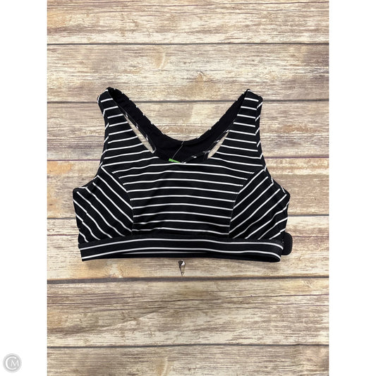 Athletic Bra By Tek Gear In Black & White, Size: Xl
