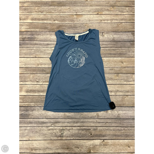 Top Sleeveless By Lucky Brand In Blue, Size: L