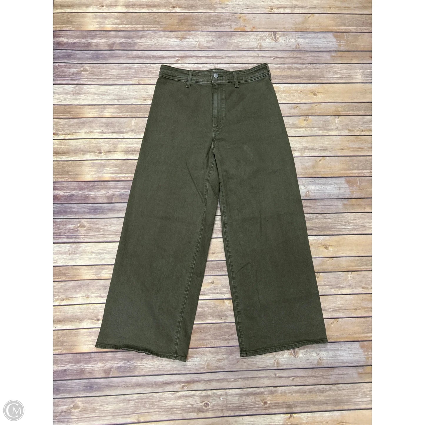 Jeans Wide Leg By Universal Thread In Green Denim, Size: 10
