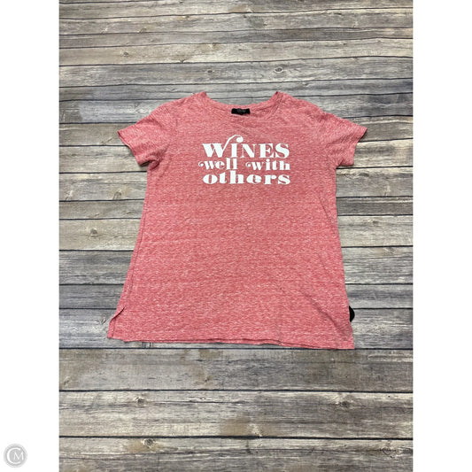 Top Short Sleeve Basic By Modrn Canvas In Red, Size: S