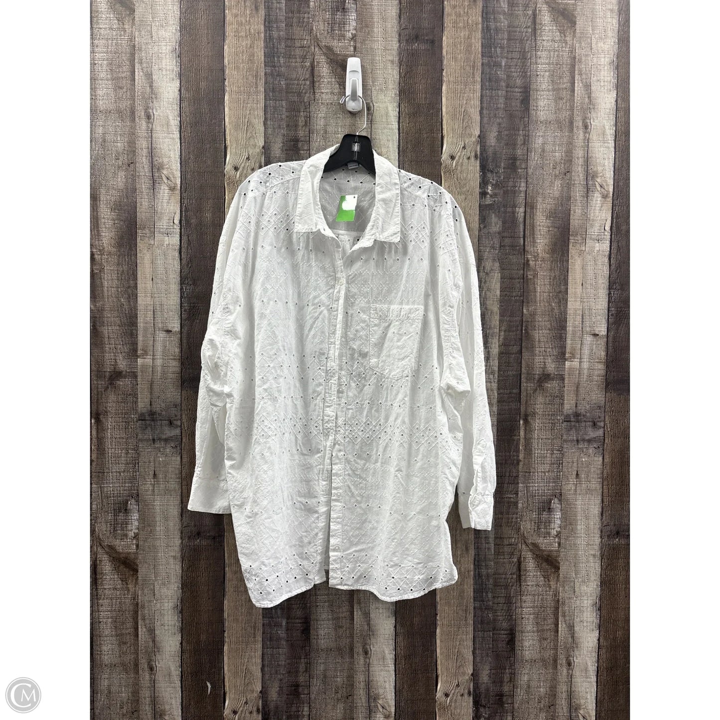 Top Long Sleeve By Old Navy In White, Size: Xl